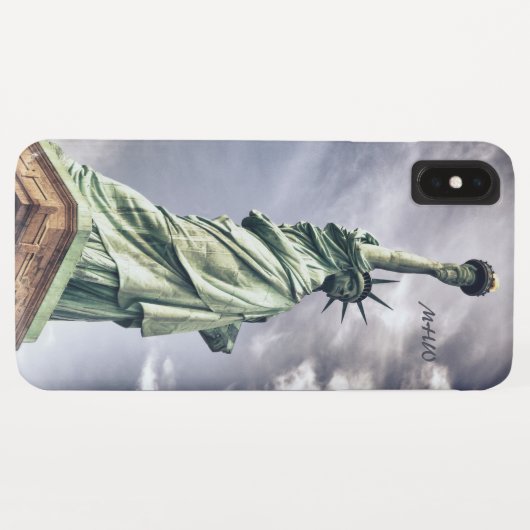 Status aangepaste monogram van de Vrijheid telefoo Case-Mate iPhone Case (Achterkant (horizontaal))