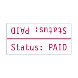 "Status: BETAALD" Rubberstempel Zelfinktende Stempel
