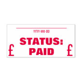 "STATUS: BETAALD" Rubberstempel Zelfinktende Stempel (Design)