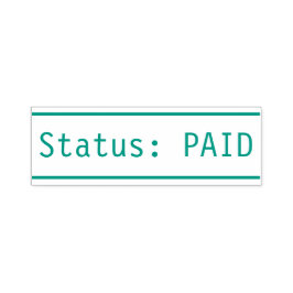 "Status: BETAALD" Rubberstempel Zelfinktende Stempel