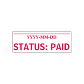 "STATUS: BETAALD" Rubberstempel Zelfinktende Stempel (Design)