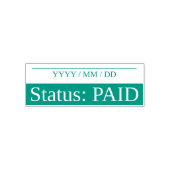 "Status: BETAALD" Rubberstempel Zelfinktende Stempel (Design)