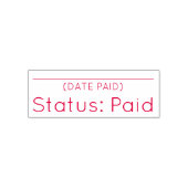 "Status: betaald" Rubberstempel Zelfinktende Stempel (Design)