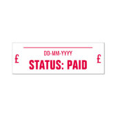 "STATUS: BETAALD" + Rubberstempel Zelfinktende Stempel (Design)