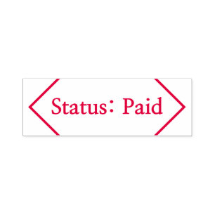 "Status: betaald" Rubberstempel Zelfinktende Stempel