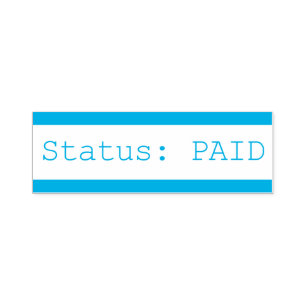 "Status: BETAALD" Rubberstempel Zelfinktende Stempel