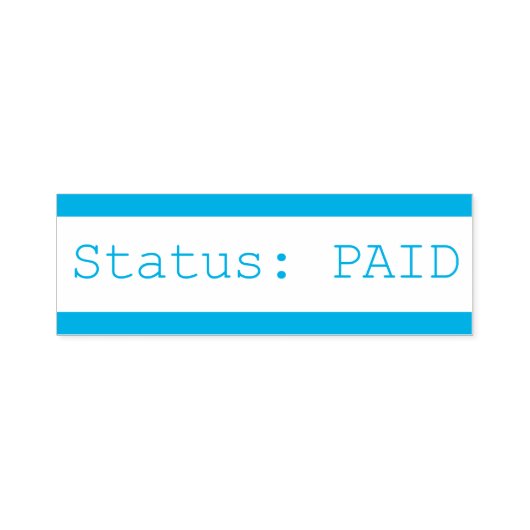 "Status: BETAALD" Rubberstempel Zelfinktende Stempel (Design)