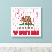 Status Californië-tekst Canvas Afdruk (Insitu (Houten vloer))
