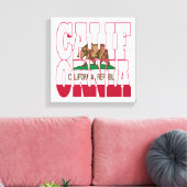 Status Californië-tekst Canvas Afdruk (Insitu (Woonkamer))
