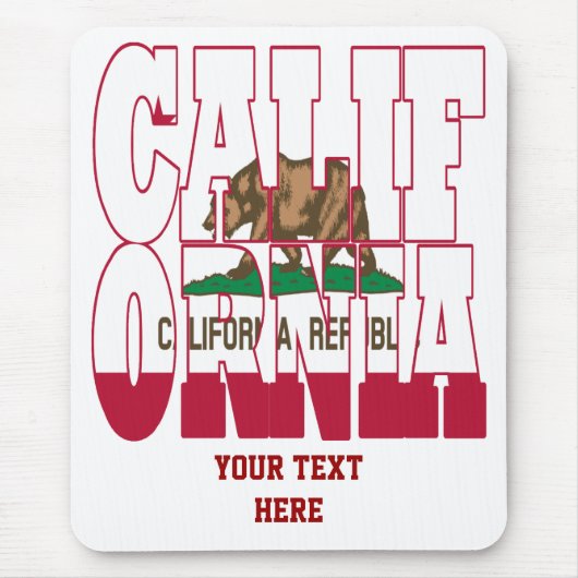 Status Californië-tekst Muismat (Voorkant)