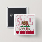 Status Californië-tekst Vierkante Button 5,1 Cm (Voorkant /achterkant)