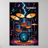 Status Cymbals Drum Set Poster (Voorkant)