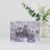 Status in de winter briefkaart (Staand voorkant)