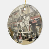 Status in het Belgische deel van de Grote Exhibi Keramisch Ornament (Links)