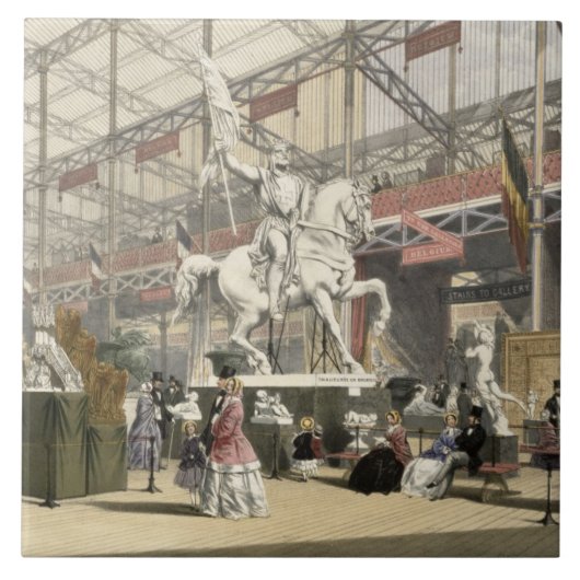 Status in het Belgische deel van de Grote Exhibi Tegeltje (Voorkant)