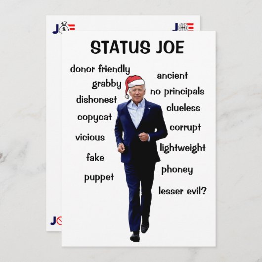 Status Joe Feestdagenkaart (Voorkant / Achterkant)