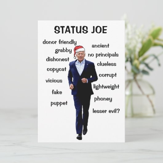 Status Joe Feestdagenkaart (Staand voorkant)