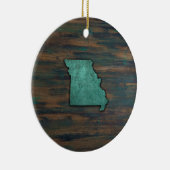 Status Missouri Blauwgroen Keramisch Ornament (Rechts)
