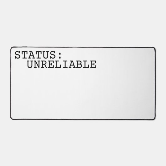 Status onbetrouwbaar Groot Minimalistisch Typograf Bureaumat (Voorkant)