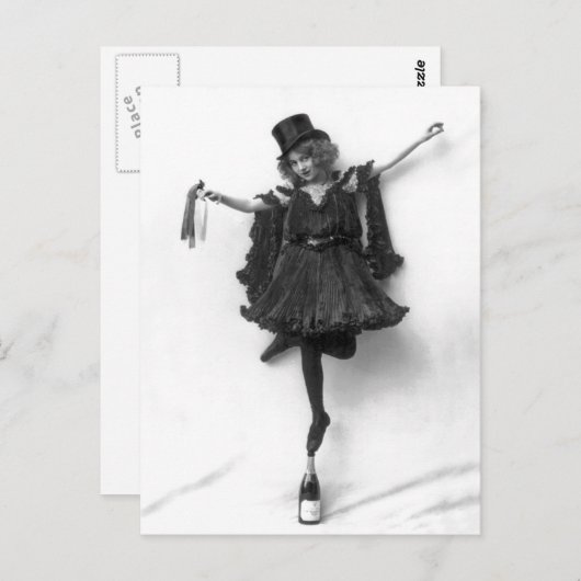 Status op Champagne Briefkaart (Voorkant / Achterkant)