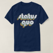 Status Quo Retro Rainbow Typografie Vervaagd Stijl T-shirt (Design voorkant)