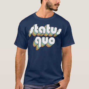 Status Quo Retro Rainbow Typografie Vervaagd Stijl T-shirt