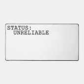 Status Unreliable Large Minimalist Typographic  Bureaumat (Voorkant)