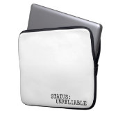 Status Unreliable Minimalist Professional  Laptop Sleeve (Voorkant Links)