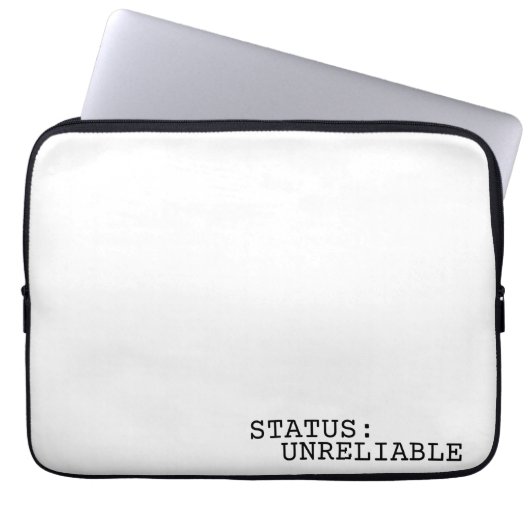 Status Unreliable Minimalist Professional  Laptop Sleeve (Voorkant)
