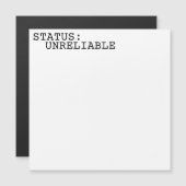Status Unreliable Minimalist Typographic Magnetische Uitnodiging (Voorkant / Achterkant)