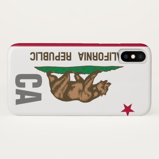 Status van Californische republiek gepersonaliseer Case-Mate iPhone Case (Achterkant (horizontaal))