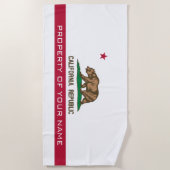 Status van Californische republiek gepersonaliseer Strandlaken (Voorkant)