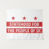 status van de bevolking van Washington DC  Wandkleed (Voorkant (horizontaal))