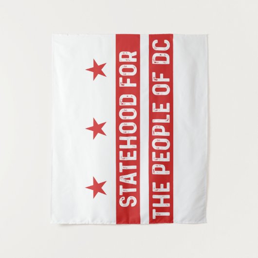 status van de bevolking van Washington DC Wandkleed (Voorkant)