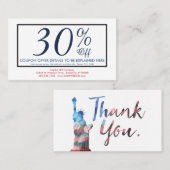 status van de vrijheidscoupon kortingskaartje (Voorkant / Achterkant)