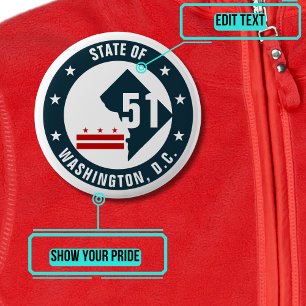 Status van de Washington DC-Logo Button
