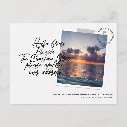 Status van Florida Destination Moving Announcement Uitnodiging Briefkaart (Voorkant)