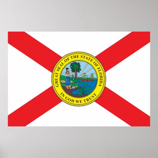 Status van Florida vlag Poster (Voorkant)
