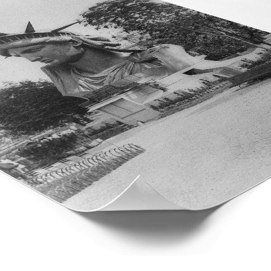 Status van het Bevrijdingshoofd - Park Parijs Poster (Hoek)