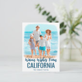 Status Waterverf Beach-fotokerstkaart Briefkaart (Staand voorkant)