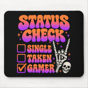 Statuscontrole gamer humor voor gaming fans muismat