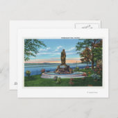 Statusscène in Promenade Park Briefkaart (Voorkant / Achterkant)