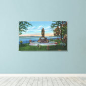 Statusscène in Promenade Park Canvas Afdruk (Insitu (Houten vloer))