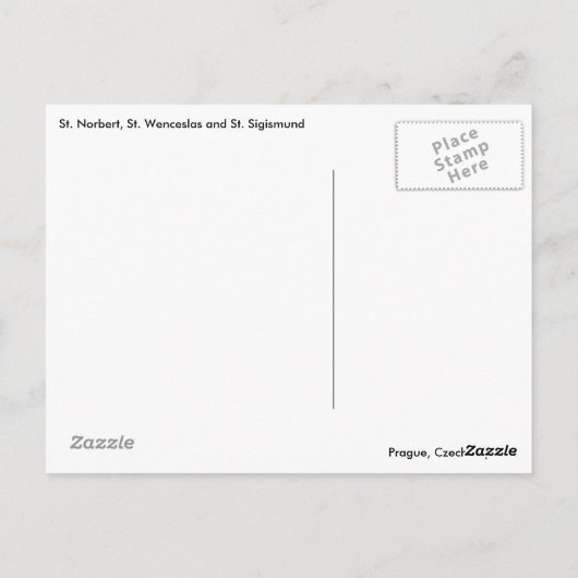 Statussen in Charles Bridge Briefkaart (Achterkant)