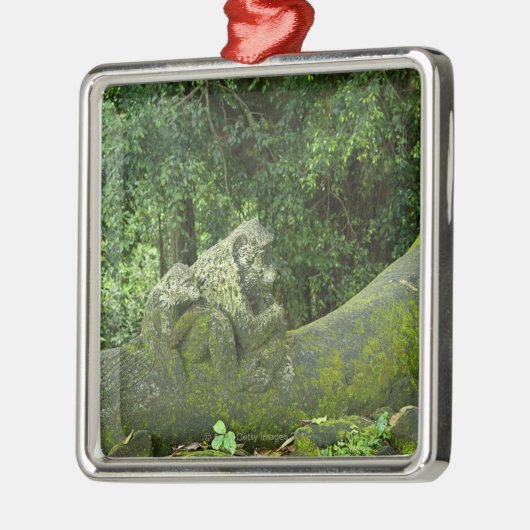 Statussen in het oerapenbos metalen ornament (Links)