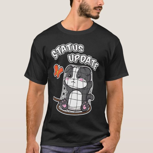Statusupdate Cute  Kitten Kitty Kat Gevangen In Ne T-shirt (Voorkant)