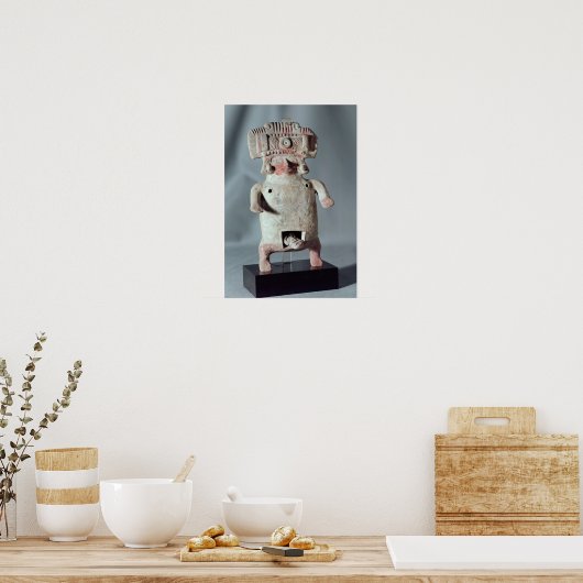 Statutaat van een vrouw die bevallen poster (Keuken)