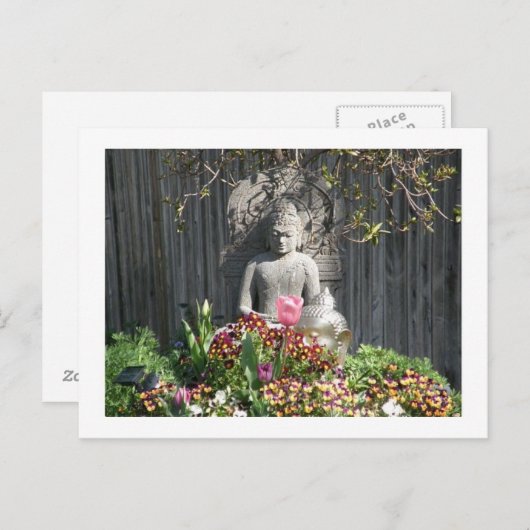 Statuut van Boeddha Briefkaart (Voorkant / Achterkant)
