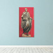 Statuut van Caesar Julianus Pacatianus Canvas Afdruk (Insitu (Houten vloer))