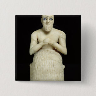 Statuut van de ambtenaar Ebih-Il Vierkante Button 5,1 Cm